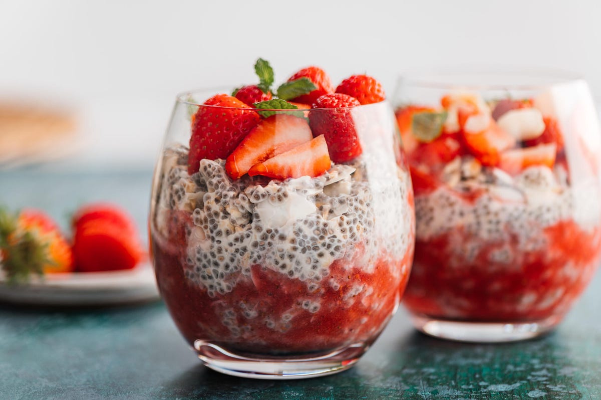 Strawberry Chia Seed Pudding.